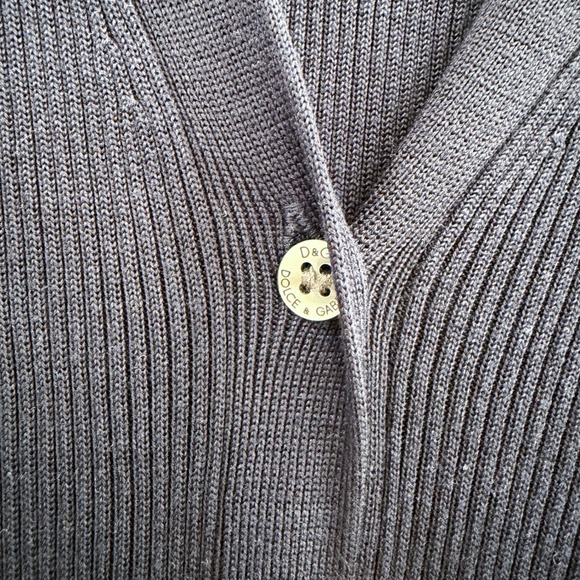 Dolce & Gabbana Old Money Preppy Designer Knit Cardigan Dress Button Down S - Picture 9 of 10